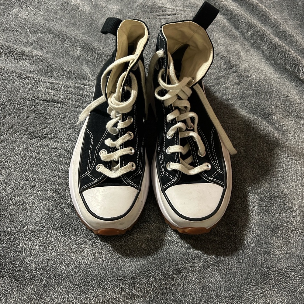 Converse Black and White Moto Boots